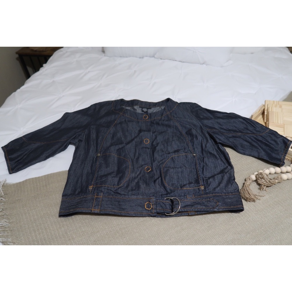 Lightweight Apostrophe Jean Jacket, Size 14P